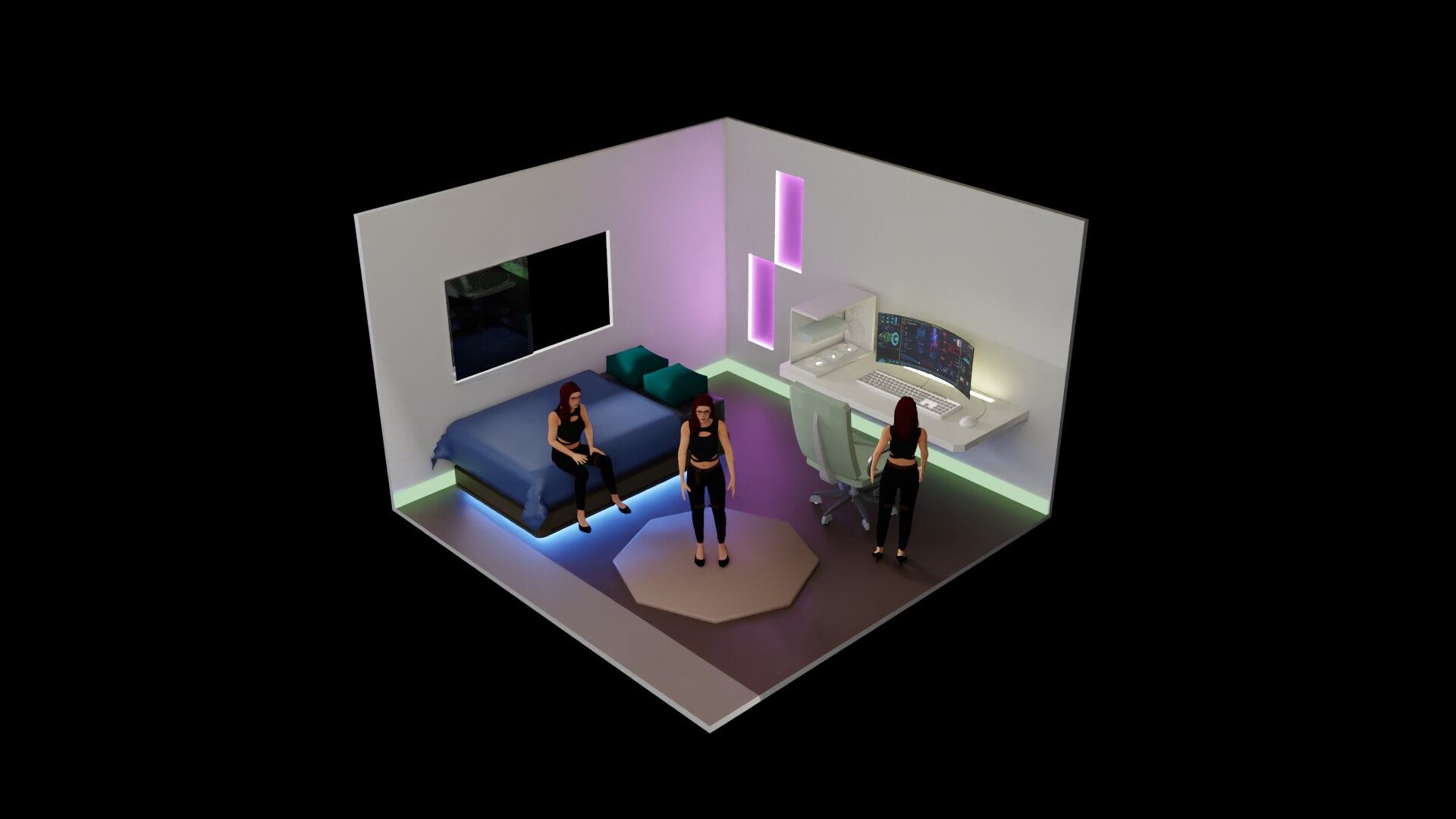 MAYA 3.0 avatar sitting and standing — end-to-end IoT agent